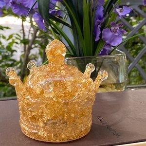Gold Crown Decorative Resin Art Box